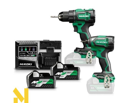 Набір інструментів акумуляторних Hikoki KC18DEWAZ (WH18DEW4Z + DS18DEW4Z) (без АКБ та ЗП)