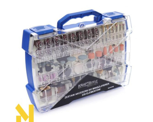 Набір аксесуарів для прямої шліфмашини Kraft&Dele KD10756, 239 шт