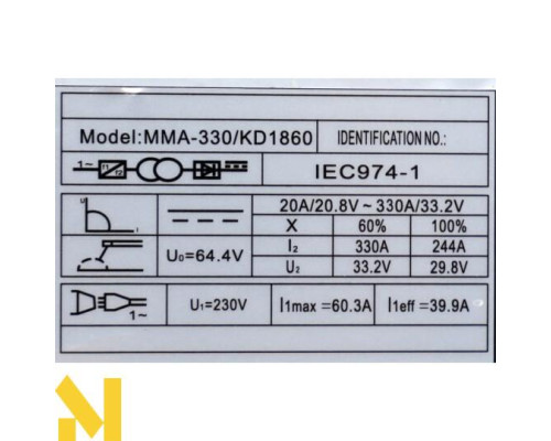 Зварювальний інвертор Kraft&Dele KD1860