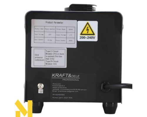 Апарат точкового зварювання (споттер) з візком та аксесуарами Kraft&Dele KD5992