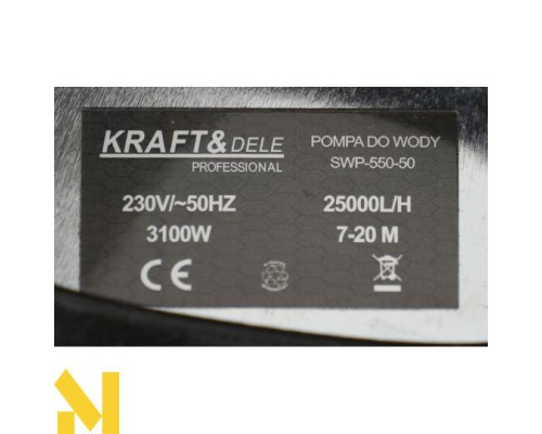 Насос занурювальний Kraft&Dele KD763