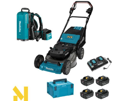 Набір Makita газонокосарка LM001CZ + рюкзак для акумуляторів PDC01 + набір акумуляторів (198091-4)