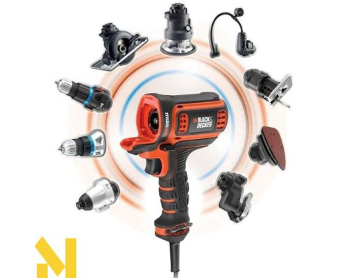 Багатофункціональний інструмент Multievo™ мережевий  Black&Decker MT350K (насадка дриль-шуруповерт)