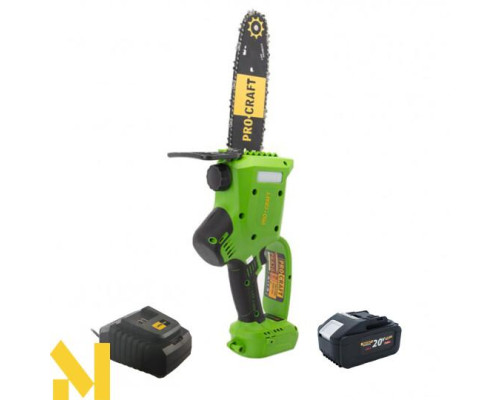 Міні-пила акумуляторна Procraft PKA-20 + зарядний пристрій 20/1 Prof + АКБ 20/8 Universal