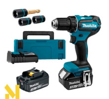 Дриль-шуруповерт акумуляторний Makita SET-DDF485RFJ-0825 (2 АКБ BL1830B + DC18RC + кейс Makpac + головки B-40375