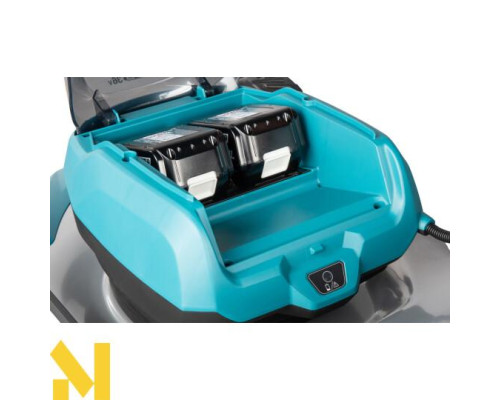 Газонокосарка акумуляторна Makita DLM466Z + 197629-2 (BL1850B x 2, DC18RD, Makpac3)