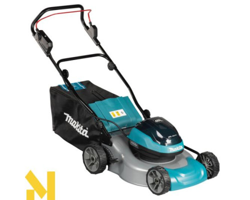 Газонокосарка акумуляторна Makita DLM466Z + 197629-2 (BL1850B x 2, DC18RD, Makpac3)