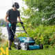 Газонокосарка акумуляторна Makita DLM466Z + 197629-2 (BL1850B x 2, DC18RD, Makpac3)