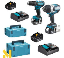 Набір акумуляторного інструменту Makita SET-DTW1001RTJ-0425 (DTW1001RTJ + DHP485RFJ)
