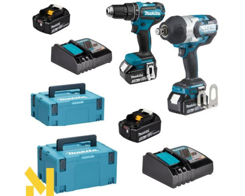 Набір акумуляторного інструменту Makita SET-DTW1001RTJ-0425 (DTW1001RTJ + DHP485RFJ)