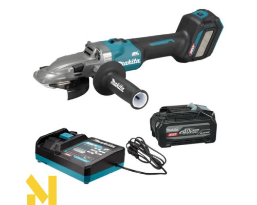 Болгарка (кутова шліфмашина) акумуляторна Makita GA055GZ+ DC40RA + BL4040F