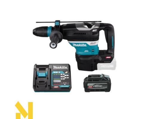 Перфоратор акумуляторний Makita HR005GZ01 + DC40RA + BL4040F
