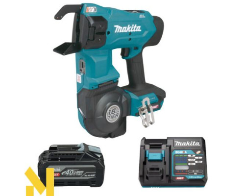 Пістолет акумуляторний для в'язання арматури Makita TR001GZ + DC40RA + BL4040F
