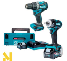 Набір інструментів акумуляторних Makita SET-TW005GD201-0825 (TW005GZ, DF002G, 2 АКБ BL4020 + DC40RA)