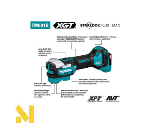 Багатофункціональний інструмент (реноватор) акумуляторний Makita TM001GZ (без АКБ та ЗП)