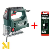 Лобзик електричний Metabo STEB 65 Quick + набір пилочок 3шт. (T101B, T144D, T118A)