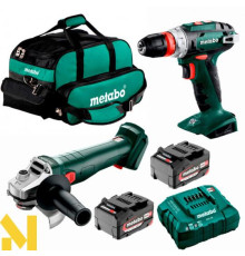 Набір інструментів акумуляторних Metabo W 18 7-125 + BS 18 Quick, 2 акб 18V 4 Ah, з/п ASC 55 в сумці