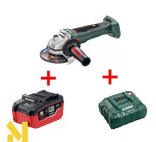 Болгарка (кутова шліфмашина) акумуляторна Metabo WB 18 LTX BL 125 Quick LiHD 5.5 Ач