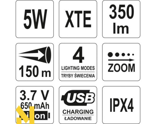 Ліхтар акумуляторний Yato YT-08569