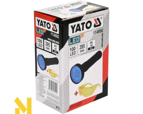 Ліхтар ультрафіолетовий акумуляторний Yato YT-08582 з окулярами