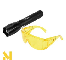 Ліхтар ультрафіолетовий акумуляторний Yato YT-08587 з окулярами