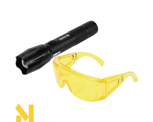Ліхтар ультрафіолетовий акумуляторний Yato YT-08587 з окулярами