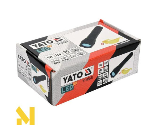 Ліхтар ультрафіолетовий акумуляторний Yato YT-08587 з окулярами