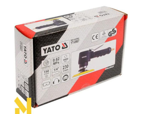 Шліфмашина ексцентрикова пневматична Yato YT-0967
