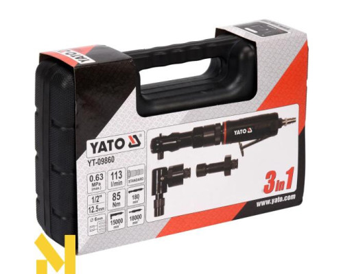 Набір з гайковертом пневматичним 3-в-1 Yato YT-09860