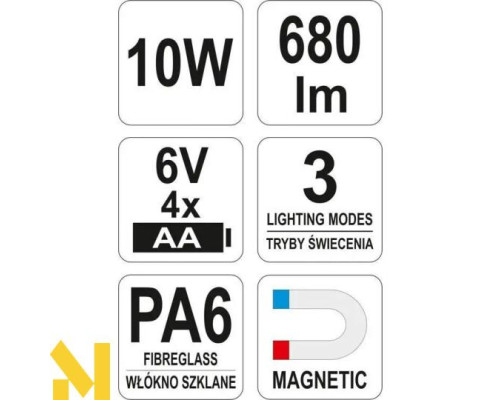 Прожектор переносний акумуляторний Yato YT-81821