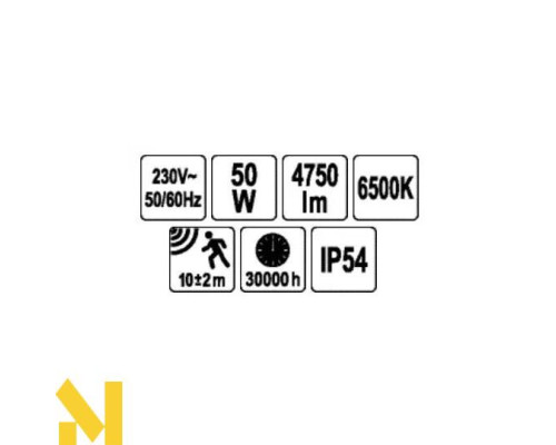 Прожектор з датчиком руху YATO YT-818291