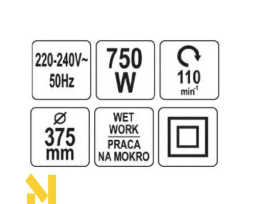 Шліфмашина акумуляторна для стін та стель YATO YT-82360 (без АКБ та ЗП)