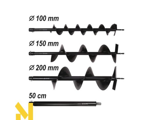 Мотобур YATO YT-84660 + 3 шнеки та подовжувач