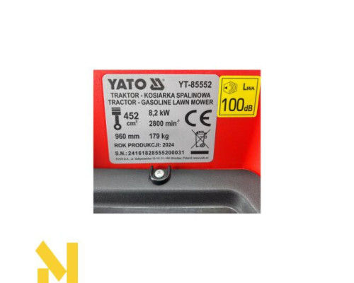Садовий трактор бензиновий YATO YT-85552
