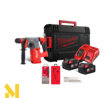 Перфоратор акумуляторний Milwaukee M18CHX-0X + набір бурів та долот