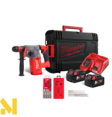 Перфоратор акумуляторний Milwaukee M18CHX-0X + набір бурів та долот