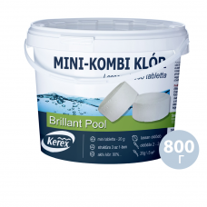 Таблетки для басейну MINI "Комбі хлор 3 в 1" Kerex 80009 (80006), 800 г (Угорщина)