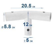 T-подібний полімерний з'єднувач (шарнір) Intex 12463 для круглих басейнів Prism Frame діаметром 457, 488 см