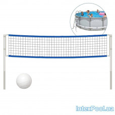Сітка для волейболу (з кріпленнями та стійками) Intex 58951 для круглих басейнів розмірами 366 см, 396 см, 427 см