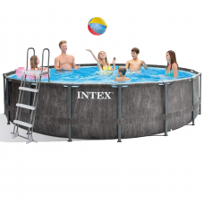 Каркасний басейн Intex 26742 - 1, 457 x 122 см (тент, підстилка, сходи)