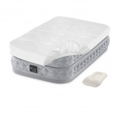 Надувне ліжко Intex 64488-3, 99 х 191 х 51 см, електронасос, наматрацник, подушка. Односпальна