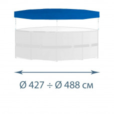 Тент - чохол для каркасного басейну InPool 33014, Ø 427, 457, 488 см (фактичний 570 см)
