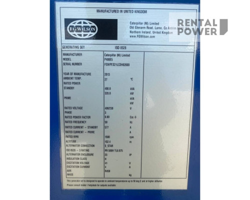 Генератор дизельний FG WILSON P 400 (280кВт)