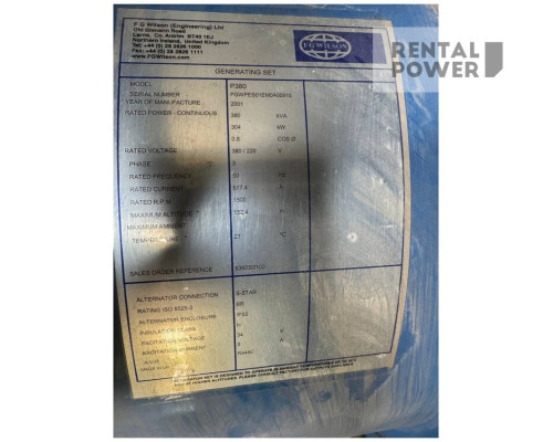 Генератор дизельний FG WILSON P 380 (280кВт)