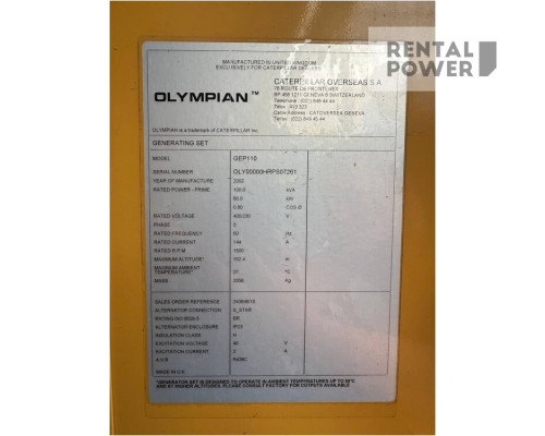 Генератор дизельний OLYMPIAN GEP-110 (80кВт)