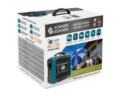 Зарядна станція Konner&Sohnen KS 200PS (222 Вт·год / 200 Вт)