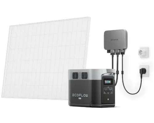 Комплект енергонезалежності EcoFlow PowerStream - мікроінвертор 600W + зарядна станція Delta Max 2000 (2016 Вт·ч / 2400 Вт)