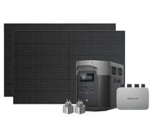 Комплект EcoFlow Delta Max 2000 (2016 Вт·год/2400 Вт) + PowerStream 600W + сонячні панелі 2х400
