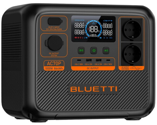 Зарядна станція Bluetti AC70P 864 Вт/год 1000 Вт