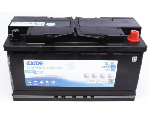 Акумулятор EXIDE EP800 Dual AGM, 95Ah 850A, для водного транспорту